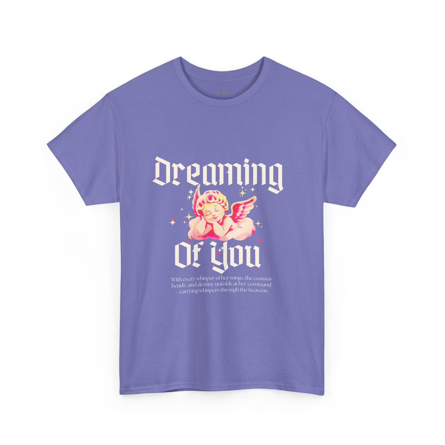 Dreamy Cupid Angel Unisex Heavy Cotton Tee - Inspirational Graphic T-Shirt