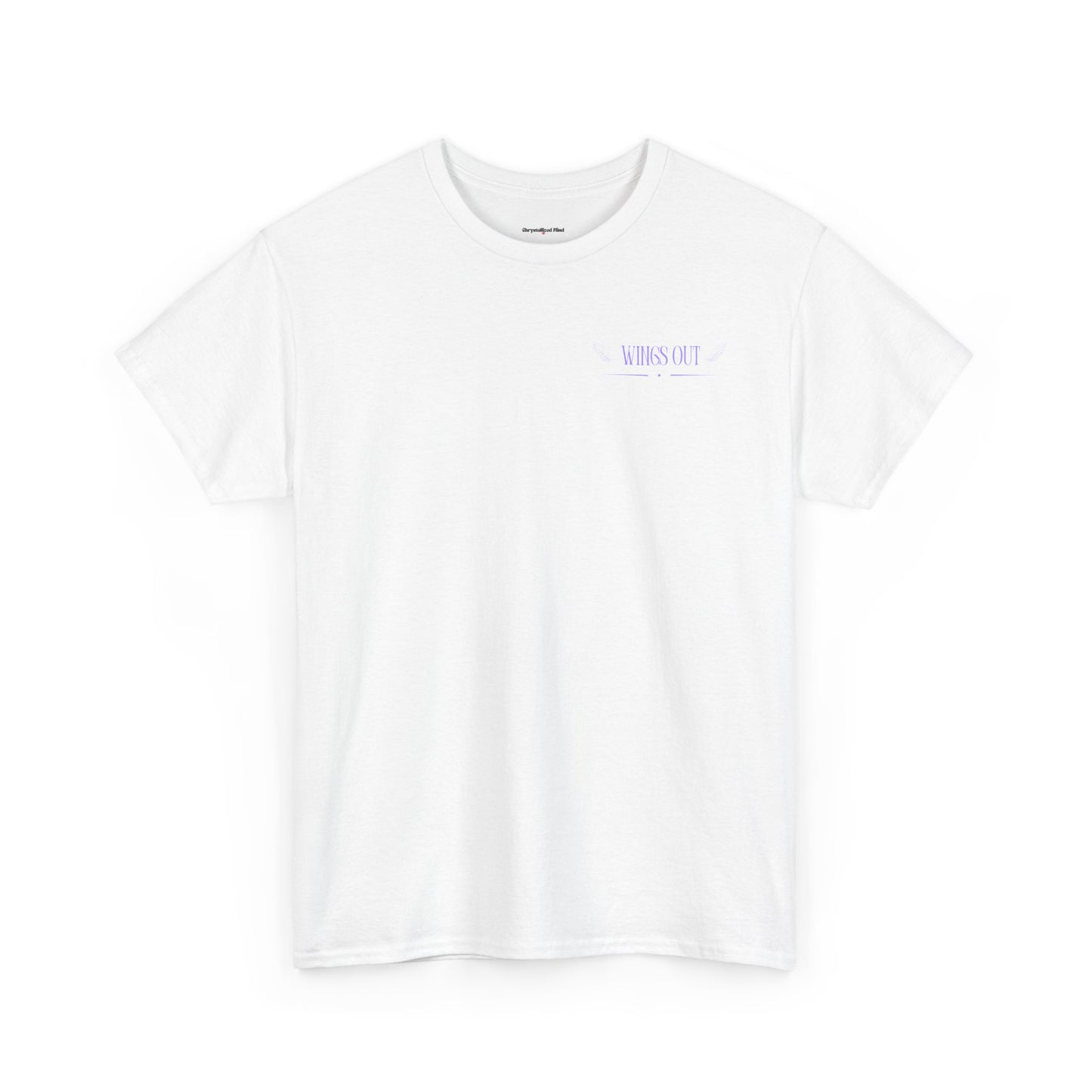 Angel Unisex Heavy Cotton Tee - Inspirational Graphic T-Shirt Purple