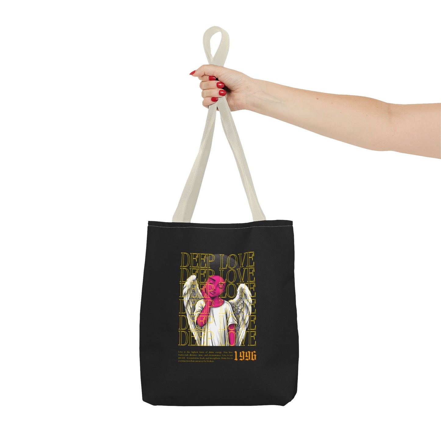 Deep Love Winged Angel Tote Bag - Stylish & Inspirational Everyday Carry
