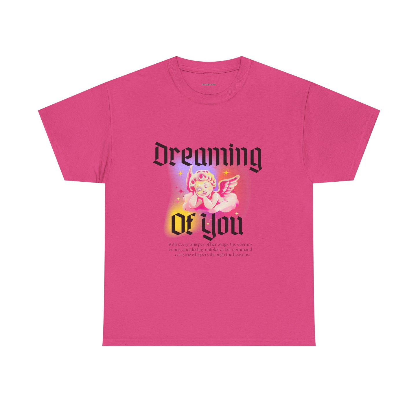 Dreamy Cupid Angel Unisex Heavy Cotton Tee - Inspirational Graphic T-Shirt