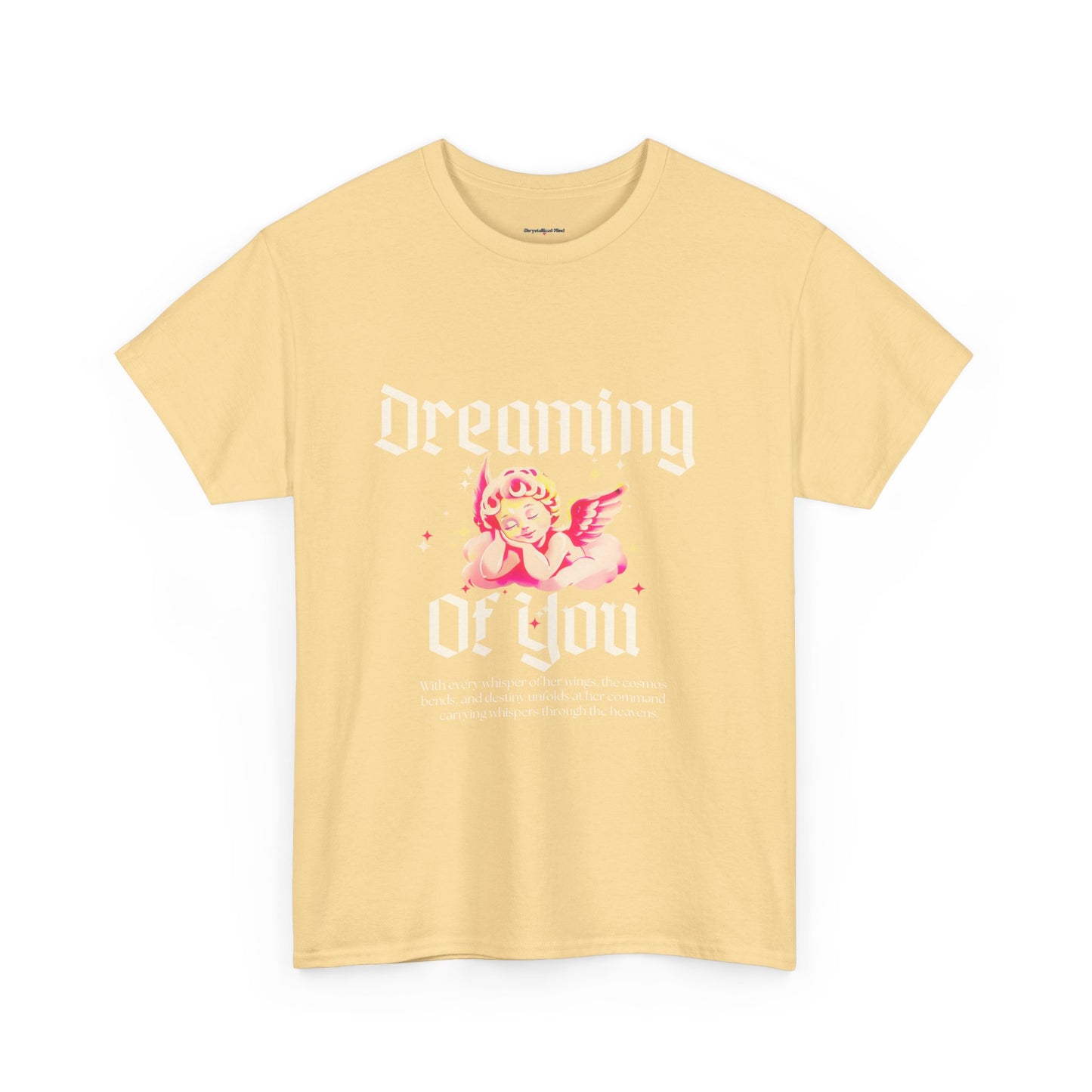 Dreamy Cupid Angel Unisex Heavy Cotton Tee - Inspirational Graphic T-Shirt