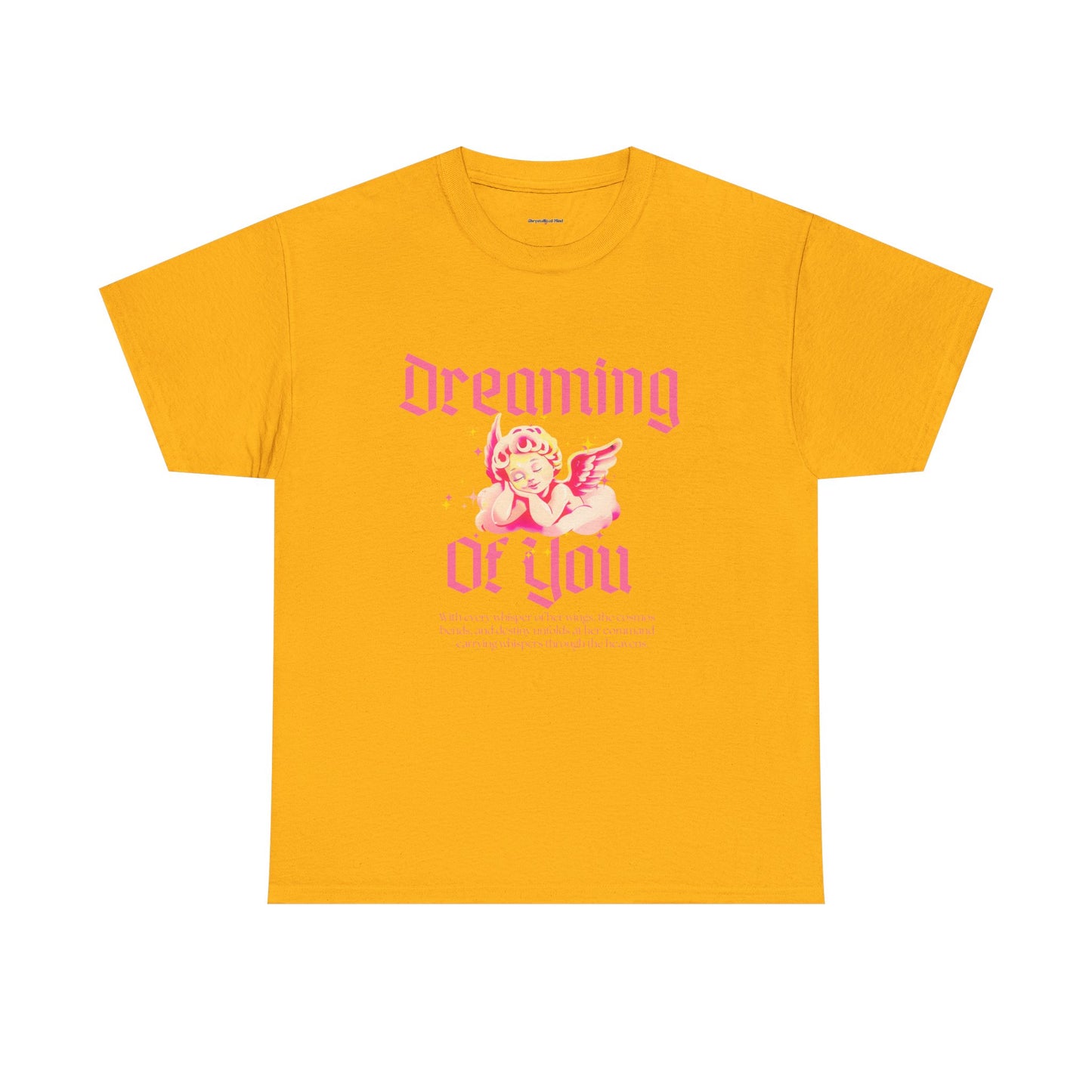 Dreamy Cupid Angel Unisex Heavy Cotton Tee - Inspirational Graphic T-Shirt