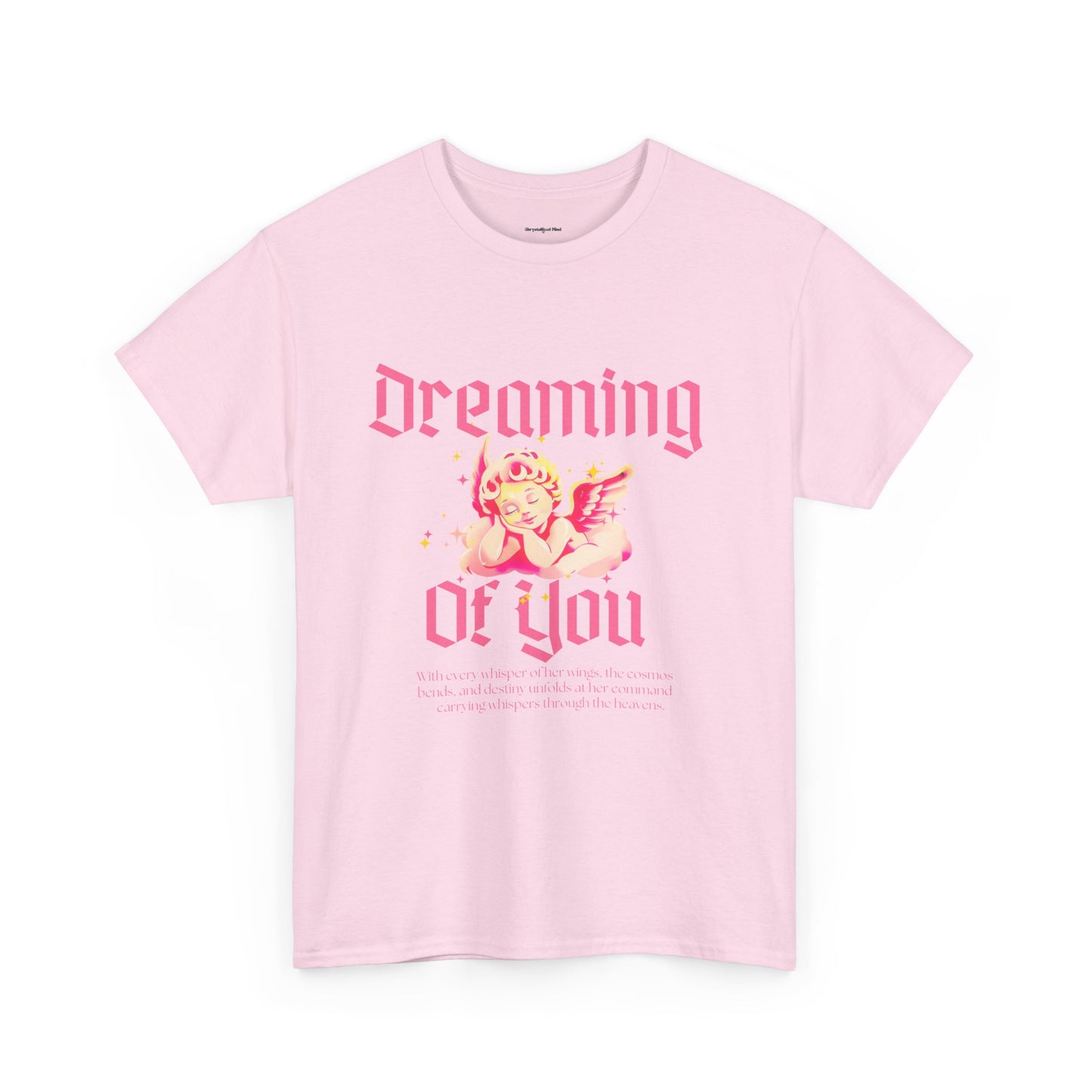 Dreamy Cupid Angel Unisex Heavy Cotton Tee - Inspirational Graphic T-Shirt