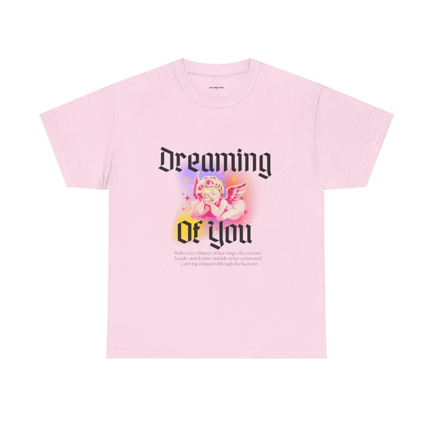 Dreamy Cupid Angel Unisex Heavy Cotton Tee - Inspirational Graphic T-Shirt