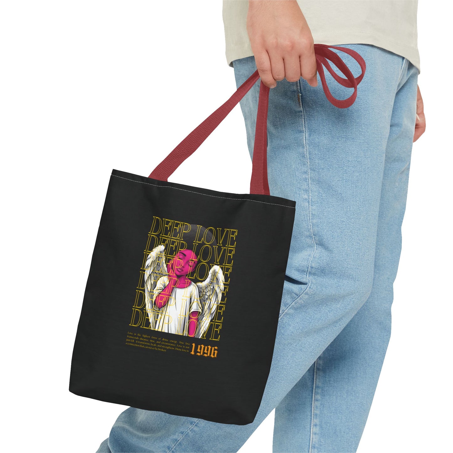 Deep Love Winged Angel Tote Bag - Stylish & Inspirational Everyday Carry