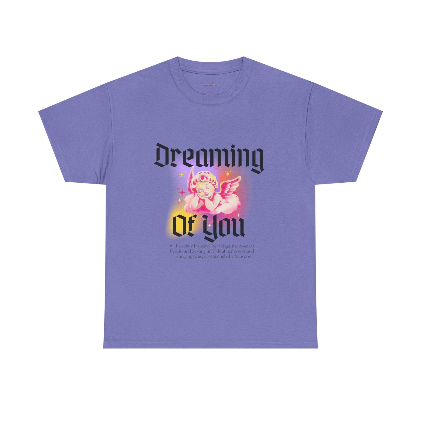 Dreamy Cupid Angel Unisex Heavy Cotton Tee - Inspirational Graphic T-Shirt
