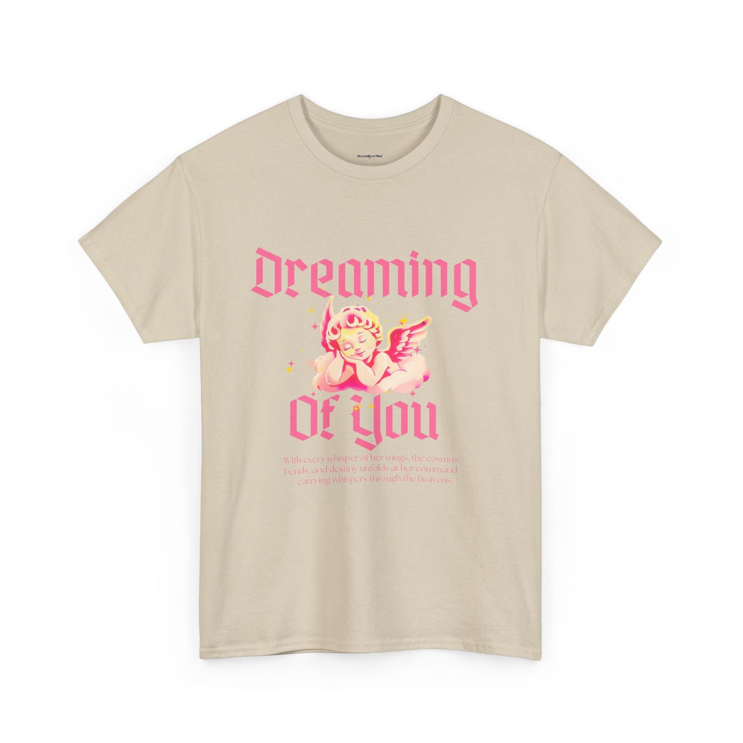 Dreamy Cupid Angel Unisex Heavy Cotton Tee - Inspirational Graphic T-Shirt