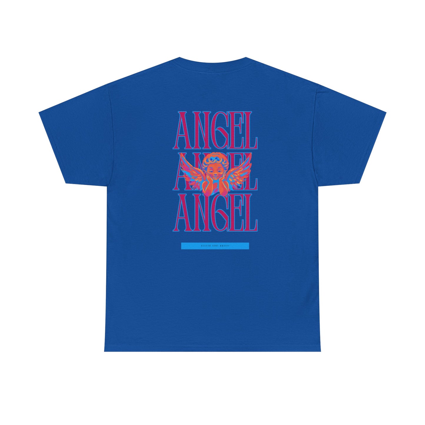 Angel Unisex Heavy Cotton Tee - Inspirational Graphic T-Shirt Pink