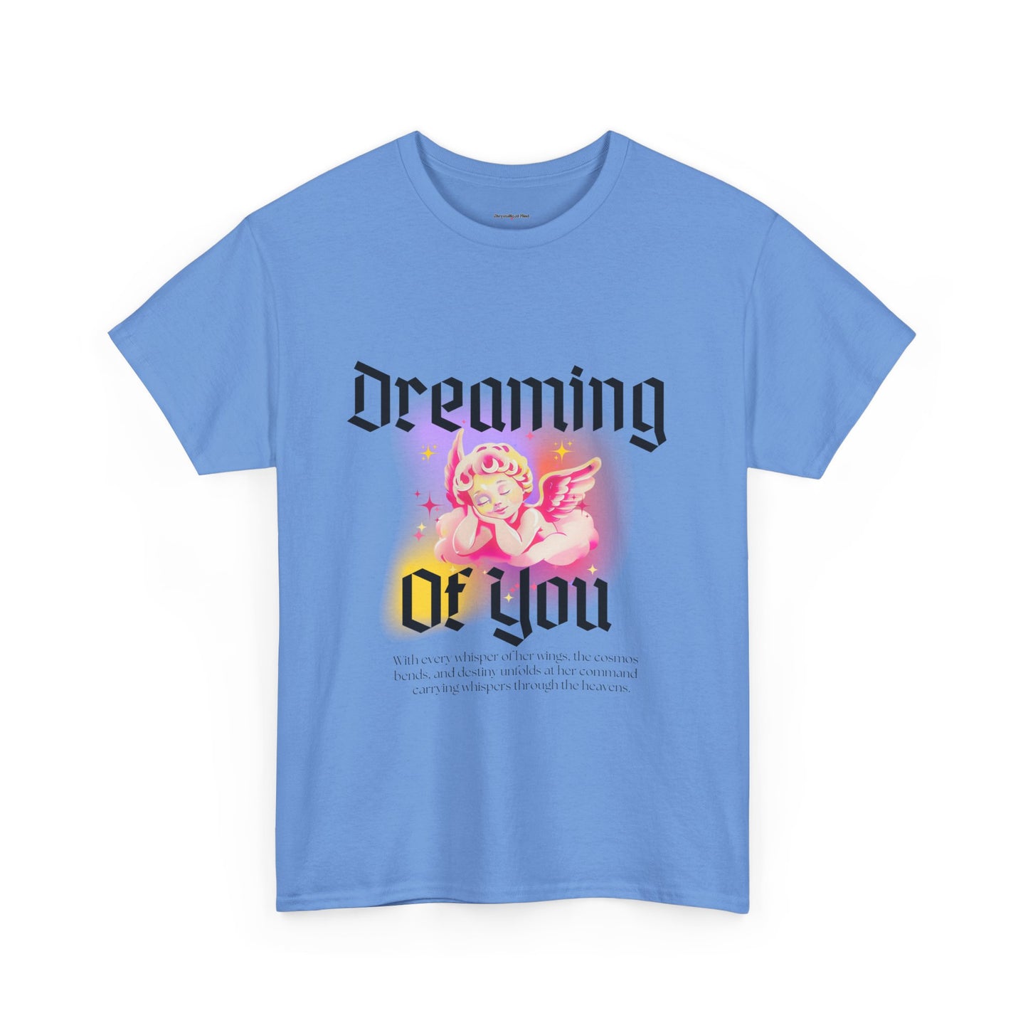 Dreamy Cupid Angel Unisex Heavy Cotton Tee - Inspirational Graphic T-Shirt