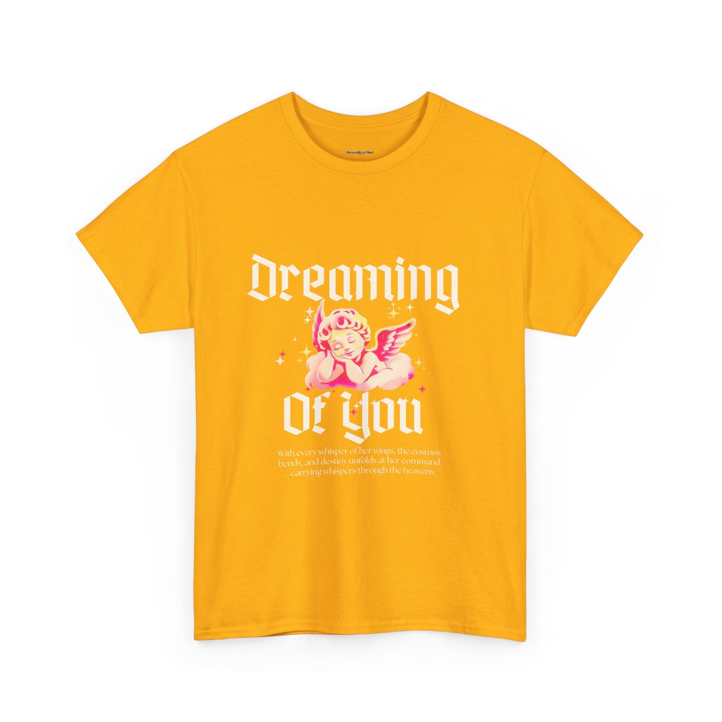 Dreamy Cupid Angel Unisex Heavy Cotton Tee - Inspirational Graphic T-Shirt