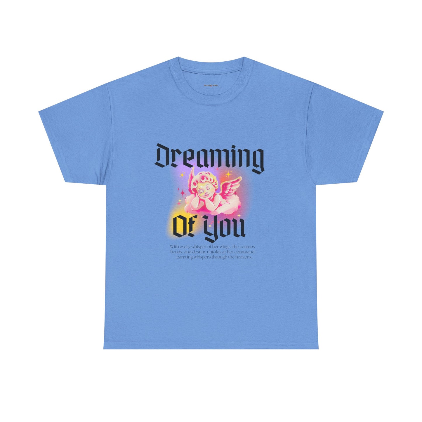 Dreamy Cupid Angel Unisex Heavy Cotton Tee - Inspirational Graphic T-Shirt