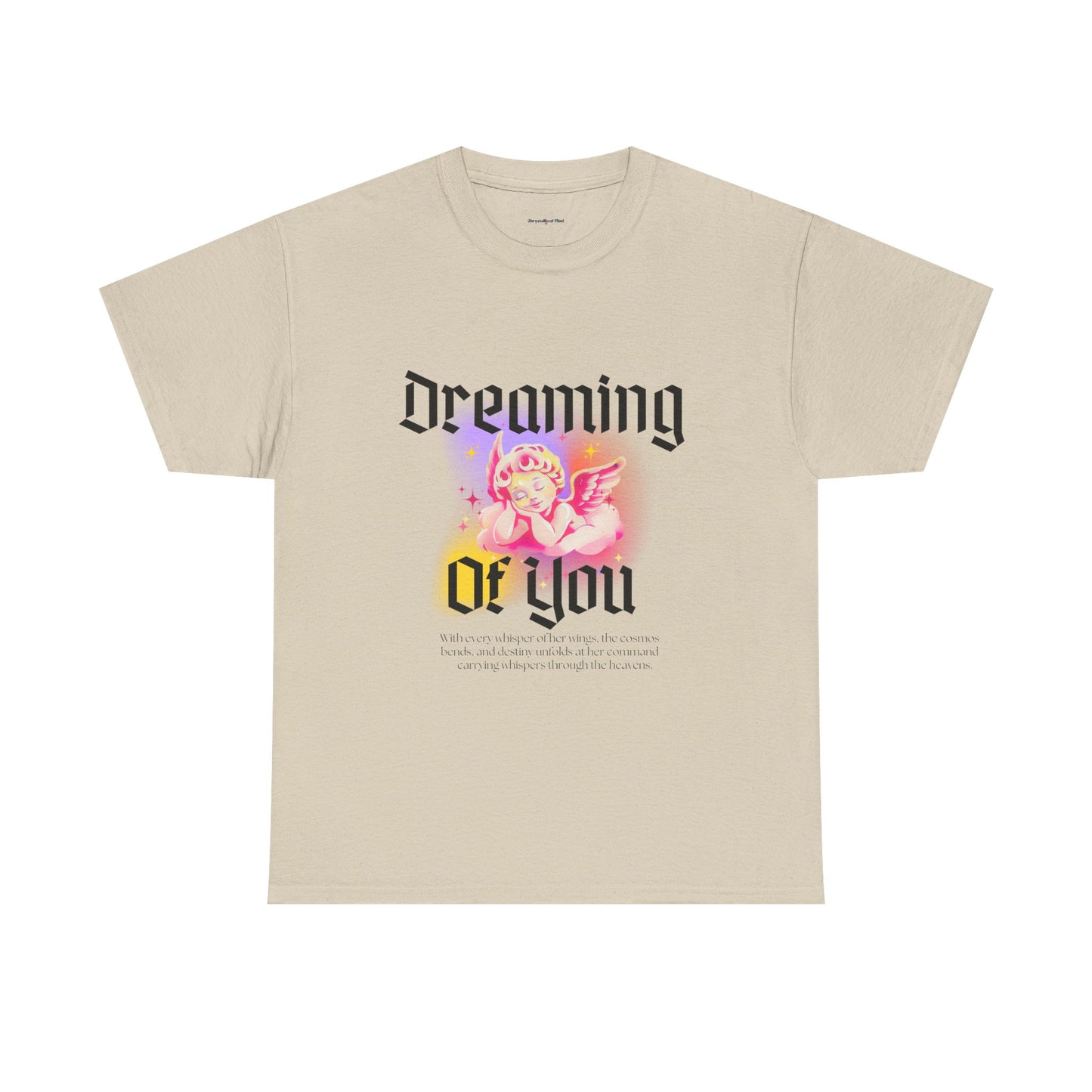 Dreamy Cupid Angel Unisex Heavy Cotton Tee - Inspirational Graphic T-Shirt