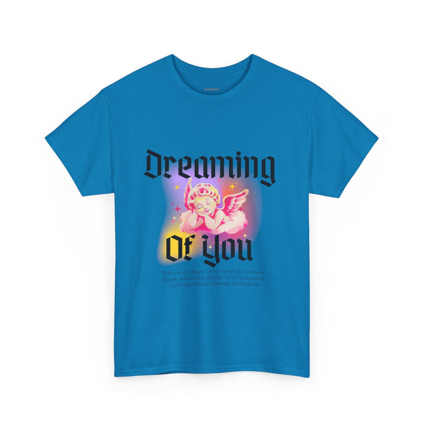 Dreamy Cupid Angel Unisex Heavy Cotton Tee - Inspirational Graphic T-Shirt