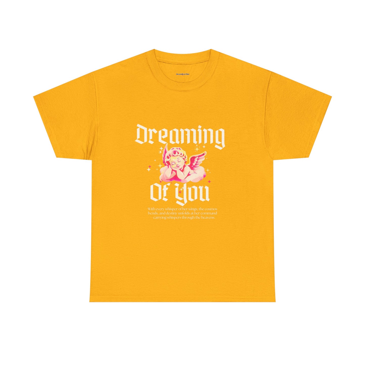 Dreamy Cupid Angel Unisex Heavy Cotton Tee - Inspirational Graphic T-Shirt