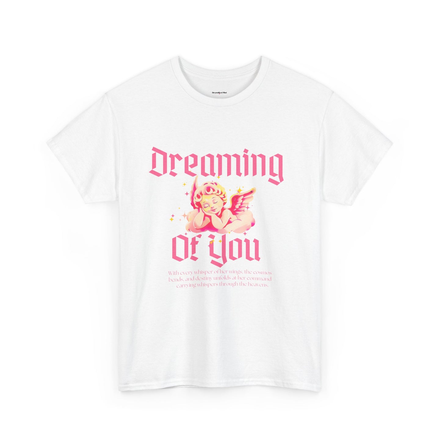 Dreamy Cupid Angel Unisex Heavy Cotton Tee - Inspirational Graphic T-Shirt
