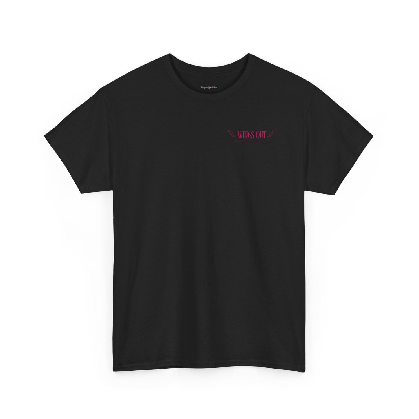 Angel Unisex Heavy Cotton Tee - Inspirational Graphic T-Shirt Pink