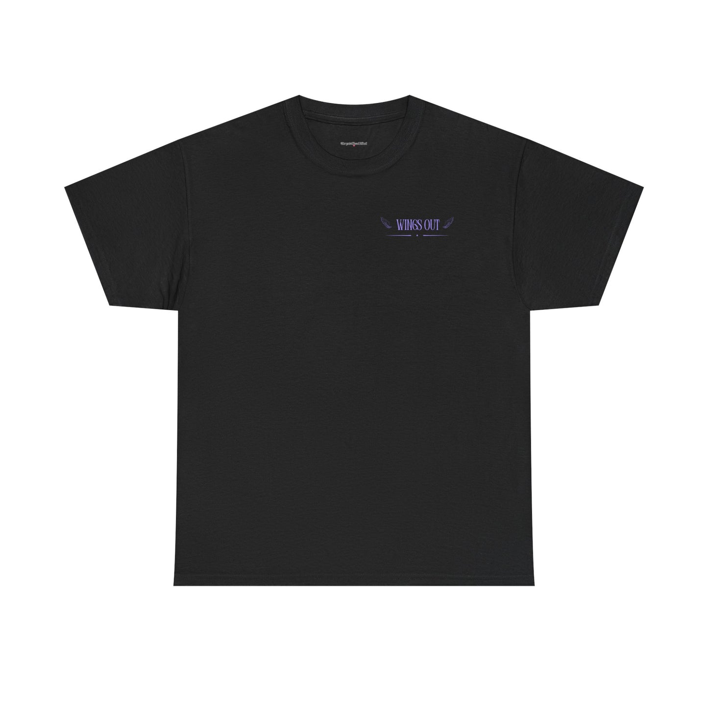 Angel Unisex Heavy Cotton Tee - Inspirational Graphic T-Shirt Purple