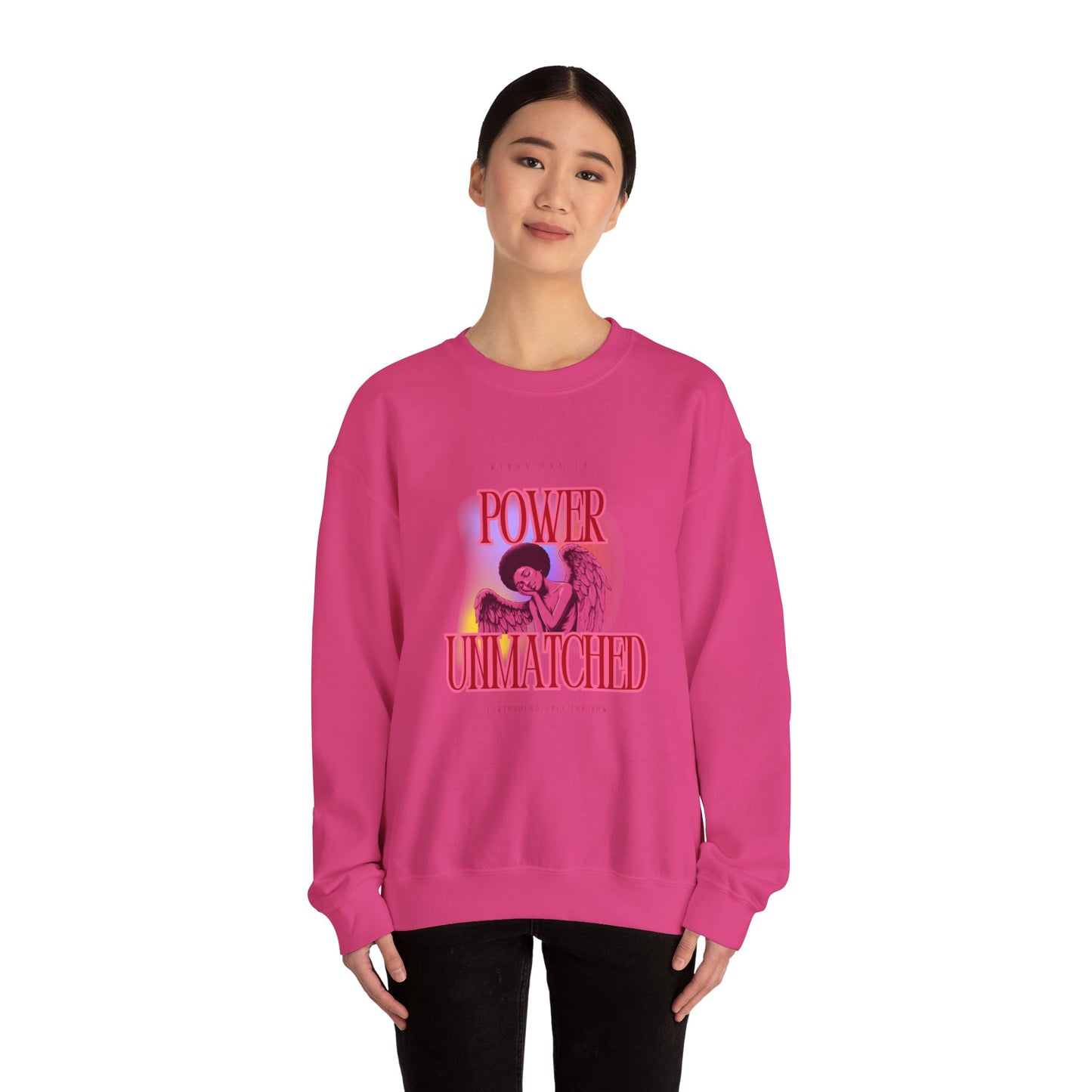 Power Unmatched - Unisex Heavy Blend™ Crewneck Sweatshirt - Comfortable Casual Wear for Every Occasion