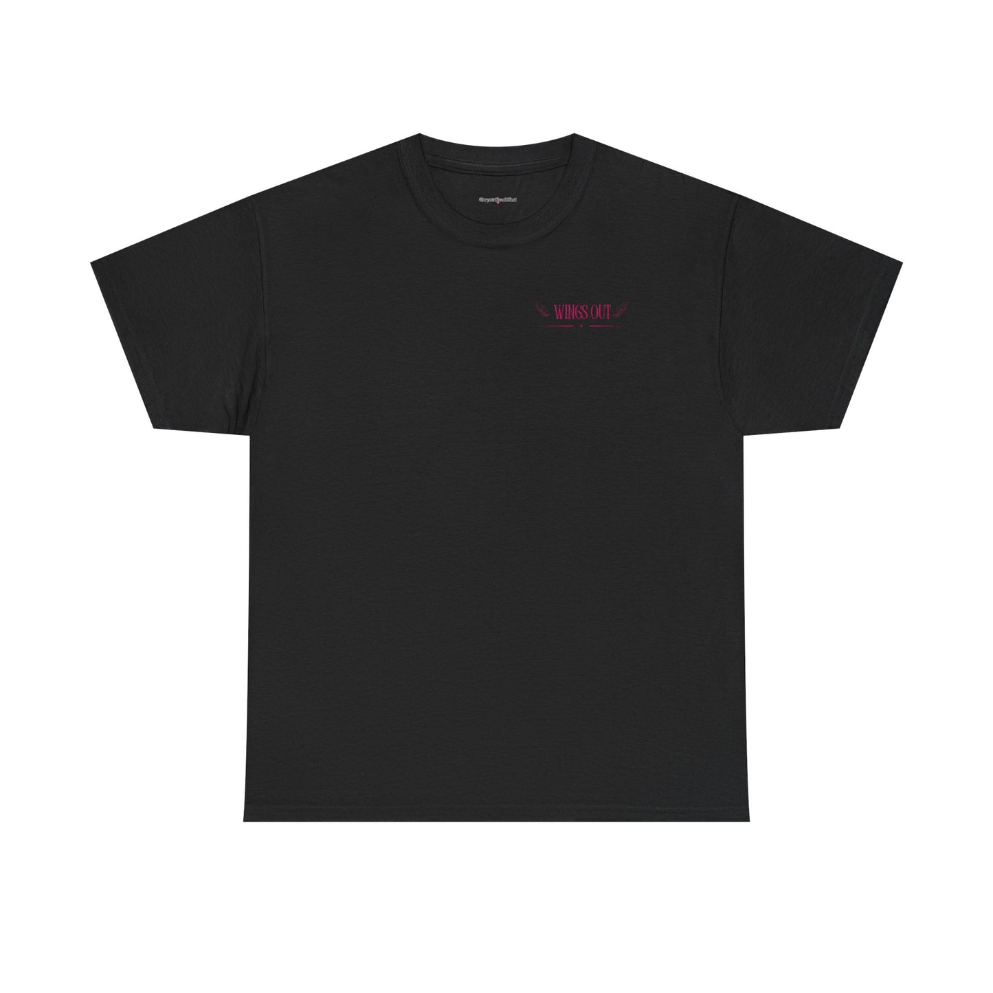 Angel Unisex Heavy Cotton Tee - Inspirational Graphic T-Shirt Pink