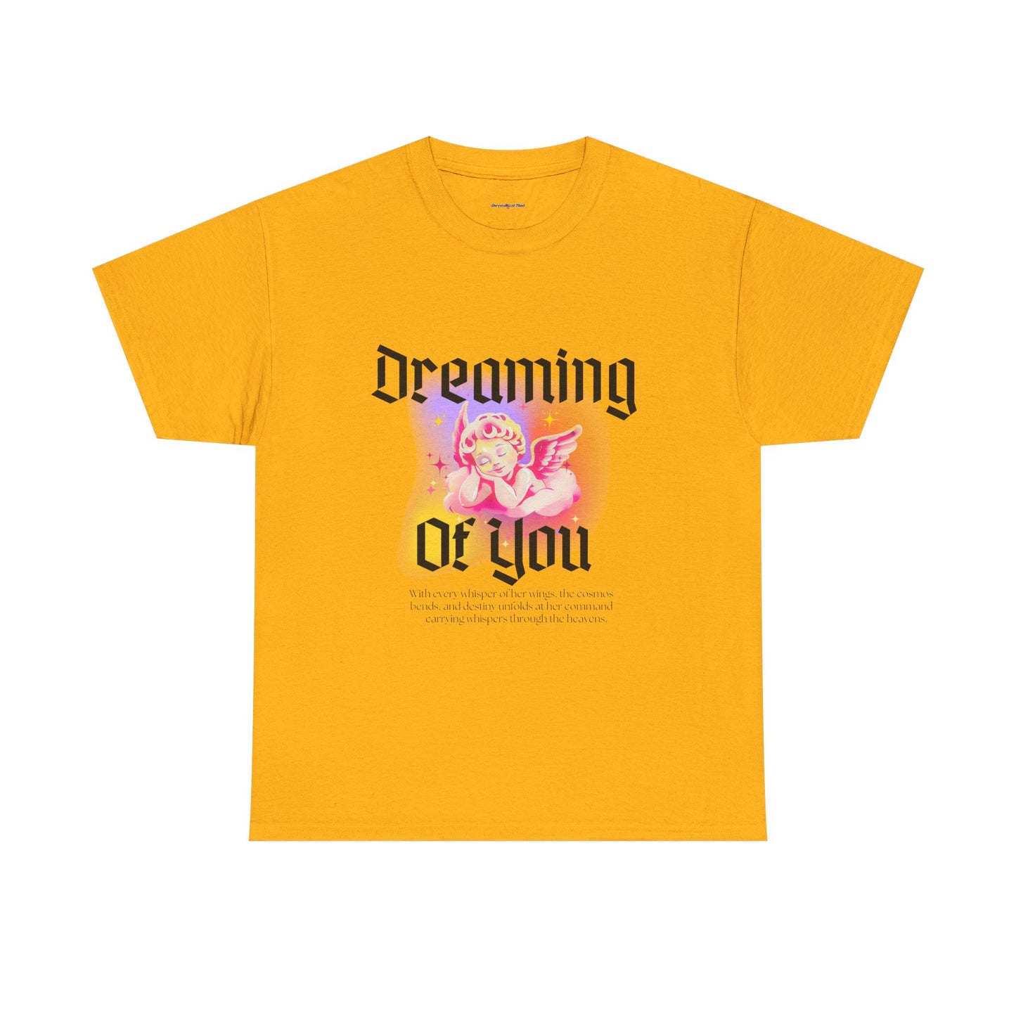 Dreamy Cupid Angel Unisex Heavy Cotton Tee - Inspirational Graphic T-Shirt