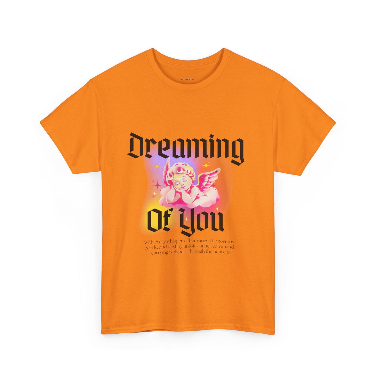 Dreamy Cupid Angel Unisex Heavy Cotton Tee - Inspirational Graphic T-Shirt