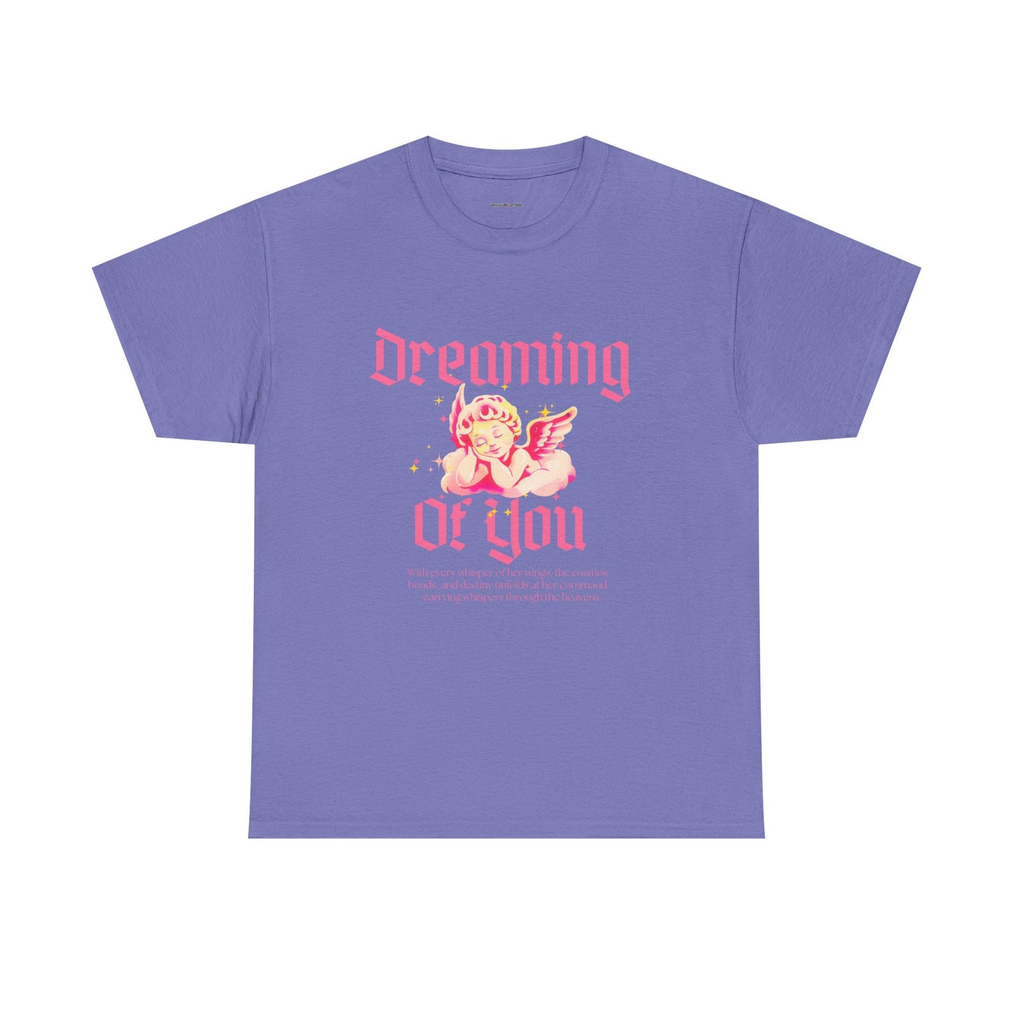 Dreamy Cupid Angel Unisex Heavy Cotton Tee - Inspirational Graphic T-Shirt