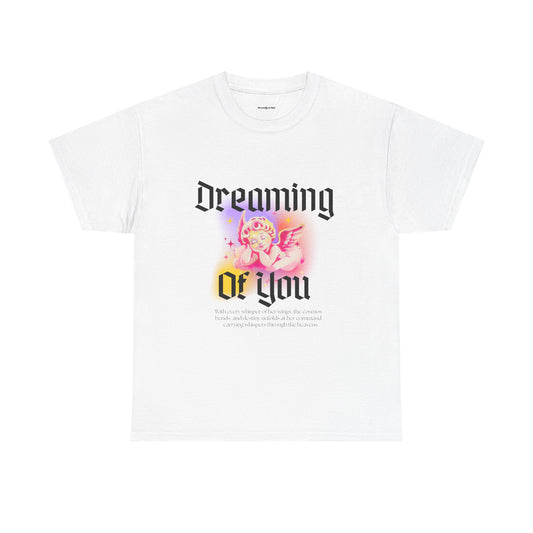 Dreamy Cupid Angel Unisex Heavy Cotton Tee - Inspirational Graphic T-Shirt