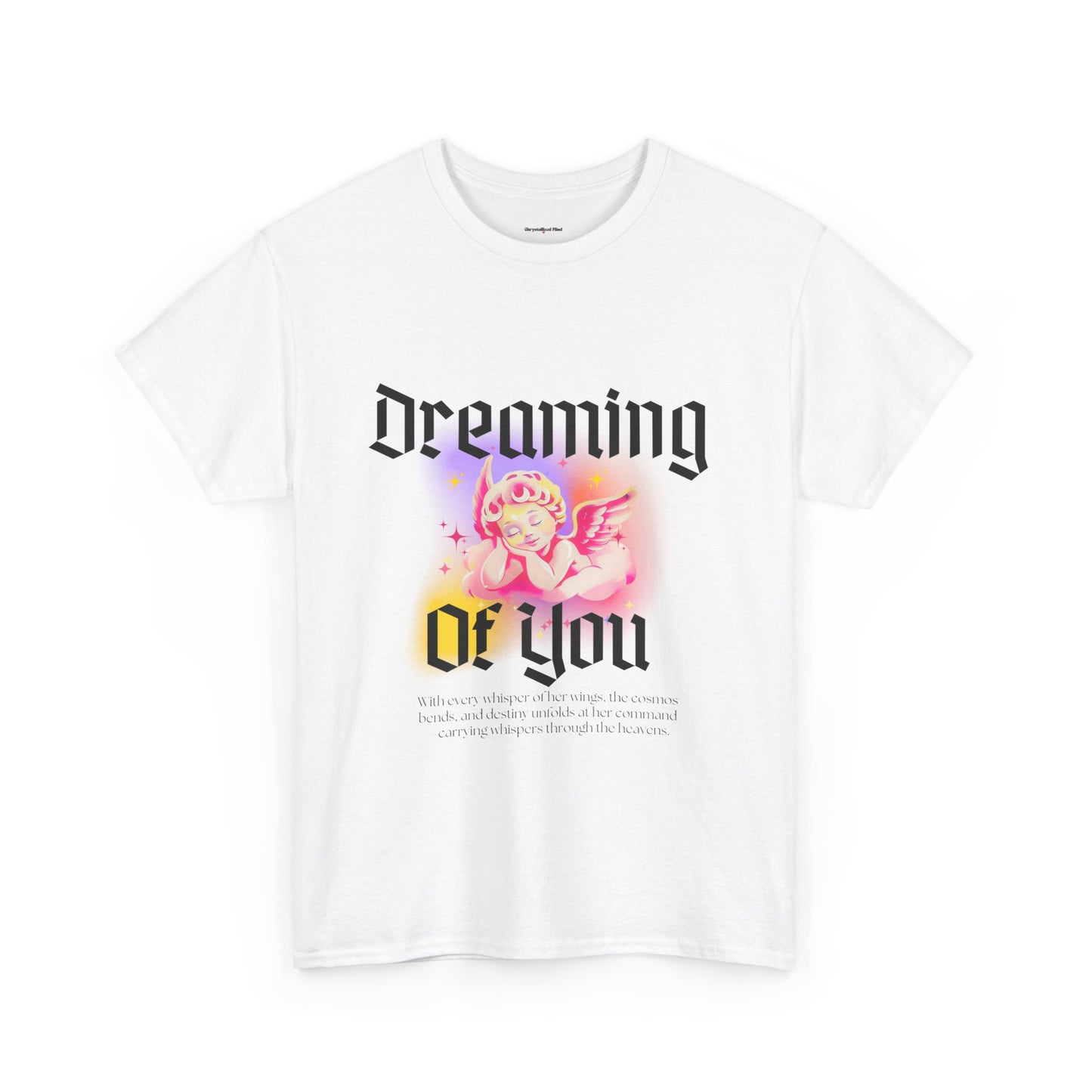 Dreamy Cupid Angel Unisex Heavy Cotton Tee - Inspirational Graphic T-Shirt