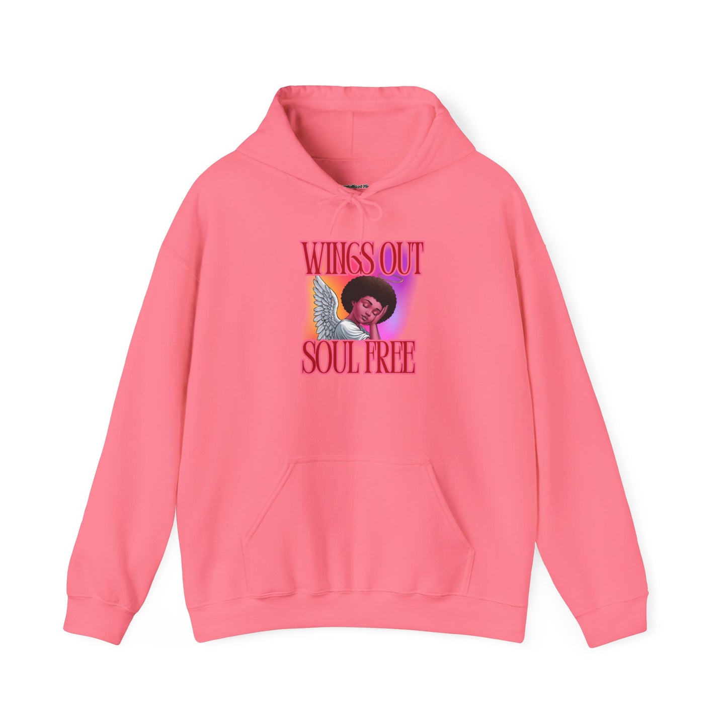 Unisex Heavy Blend™ Hoodie - Wings Out Doubts Gone Graphic Sweatshirt