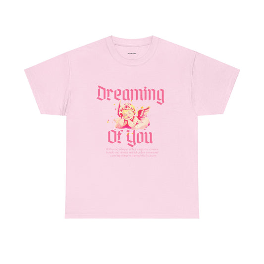 Dreamy Cupid Angel Unisex Heavy Cotton Tee - Inspirational Graphic T-Shirt