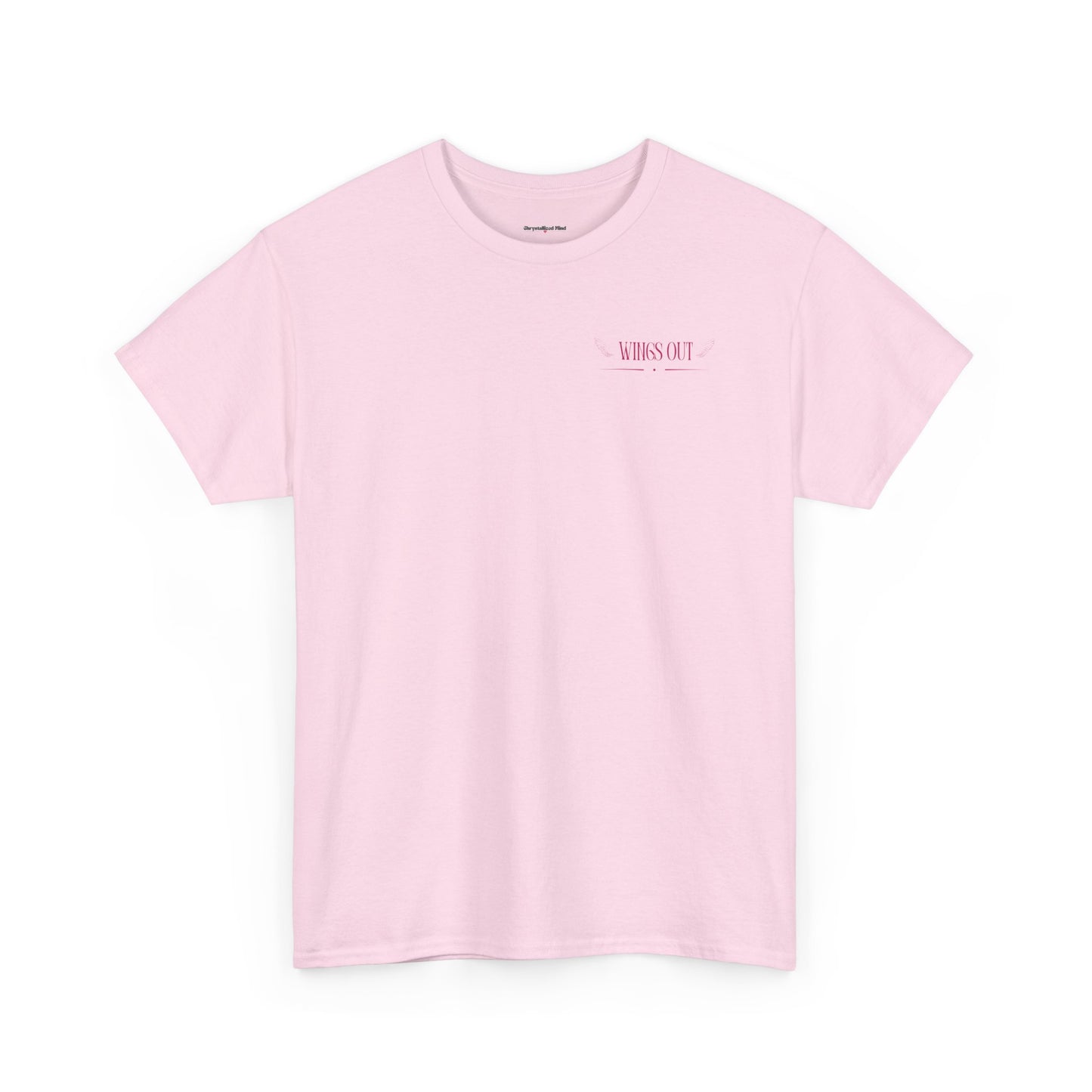 Angel Unisex Heavy Cotton Tee - Inspirational Graphic T-Shirt Pink