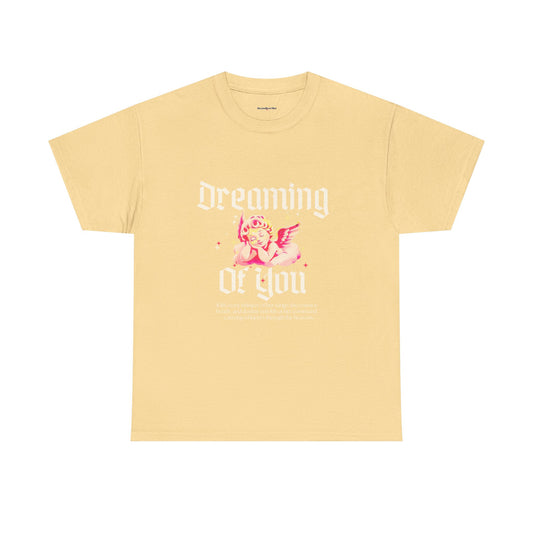 Dreamy Cupid Angel Unisex Heavy Cotton Tee - Inspirational Graphic T-Shirt